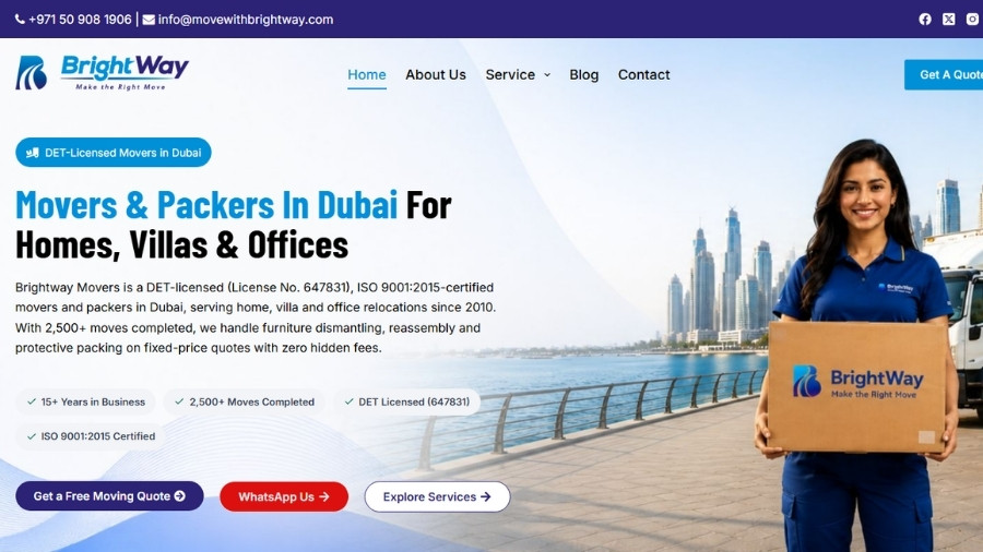Movers and Packers In Dubai Licensed Brightway Movers